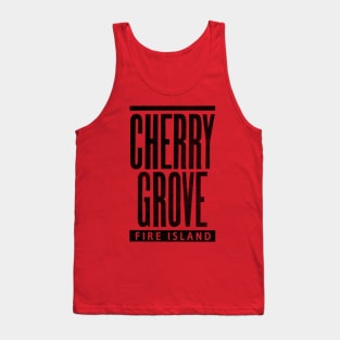 Cherry Grove Black Text Tank Top